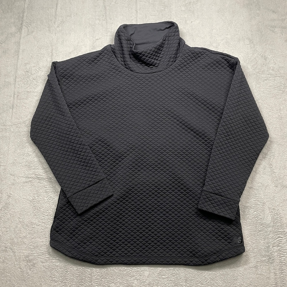 New Balance Pullover Women 2XL Dark Gray Quilted Funnel Neck Pocket Top